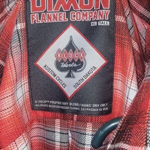 DIXXON KLOCK Red and Black Plaid Flannel